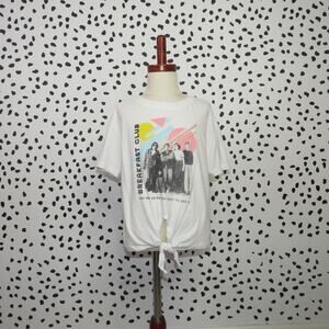 Old Navy The Breakfast Club Girls Retro Graphic Tie Front Shirt